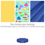 Kristin Blandford Designs Baby Quilt Kit Ocean Quilt Kit, Fish Octopus Whales, Nautical Crib Blanket, Quilting DIY Sewing Project, Boy or Girl, Beginner Quilt Kit