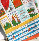 Oh the Places You'll Go Quilt Kit Dr Seuss Stripes Panel Blanket, Baby Project