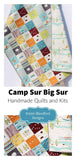 Kristin Blandford Designs Baby Quilt Kit Organic Quilt Kit Camp Sur Birch Fabrics Cheater Patchwork Blanket DIY Wholecloth JayCyn Camping Outdoors Out of Print Hard to Find OOP HTF