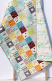 Kristin Blandford Designs Baby Quilt Kit Organic Quilt Kit Camp Sur Birch Fabrics Cheater Patchwork Blanket DIY Wholecloth JayCyn Camping Outdoors Out of Print Hard to Find OOP HTF