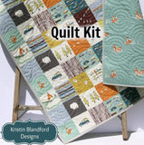 Organic Quilt Kit Camp Sur Fox Birch Fabrics Cheater Patchwork Woodland DIY Wholecloth