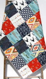 Quilt Kit, Baby Kit Woodland Boy Rustic Navy Blue Red, Throw and Twin Quilt Kit