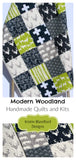 Kristin Blandford Designs Baby Quilt Kit Quilt Kit, Boy Woodland Rustic Navy Blue, Baby Blanket Project, Buck Forest Night, Crib Bedding Quilting Sewing Boy Toddler Bedding