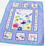 Kristin Blandford Designs Baby Quilt Kit Quilt Kit, Butterfly Baby Panel, Minky Cuddle Fabric, Flutter Susybee Sewing Project Beginner Quilting Ideas Quick Easy Simple Flowers Flora