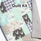 Kristin Blandford Designs Baby Quilt Kit Quilt Kit for Sale, Plaid Baby Blanket Sewing Project to Make, Modern Crib Bedding Shannon Minky Cuddle, Beginner Pattern, Boy Deer Nursery