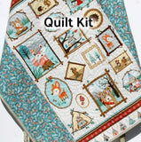 Quilt Kit, Forest Woodland Animals, Nursery Crib Blanket, Deer Fox Bear Aztec Teepee