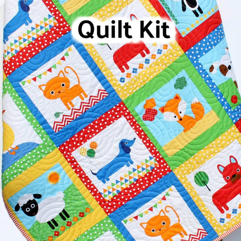 Toddler Quilt - Baby Quilt - Kawaii Owls Quilt Panel by Riley Blake -  Alanda Craft