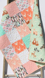 Quilt Kit Girl Aztec Feather Tribal Woodland Rustic Buck Crib Toddler Bedding Deer Buck