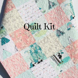 Quilt Kit Girl Panda Teepee Bamboo Arrows Crib Toddler Bedding Project