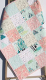 Quilt Kit Girl Panda Teepee Bamboo Arrows Crib Toddler Bedding Project