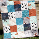 Quilt Kit, Hello Bear Woodland Boy Rustic, Bears Fox Deer Arrows Forest