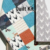 Quilt Kit, Hello Bear Woodland Boy Rustic, Bears Fox Deer Arrows Forest