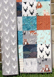 Quilt Kit, Hello Bear Woodland Boy Rustic, Bears Fox Deer Arrows Forest