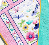 Kristin Blandford Designs Baby Quilt Kit Quilt Kit Pink Butterfly Baby Panel Minky Cuddle Fabric Flutter Susybee Sewing Project Beginner Quilting Ideas Quick Easy Simple Flowers