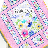 Kristin Blandford Designs Baby Quilt Kit Quilt Kit Pink Butterfly Baby Panel Minky Cuddle Fabric Flutter Susybee Sewing Project Beginner Quilting Ideas Quick Easy Simple Flowers