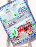 Kristin Blandford Designs Baby Quilt Kit Quilt Kit Rescue Fire Fighter Ambulance Police Panel Quick Easy Fun Beginner Project First Responders Baby Boy Save the Day Newborn Blanket