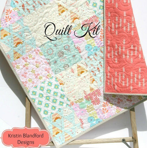 Quilt Kit, Throw Kit Woodland Girl Pastel Low Volume, Twin Quilt Kit, Dream Catcher, Crib Bedding