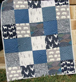 LAST ONES Quilt Kit, Woodland Boy Rustic Buffalo Plaid, Twin Quilt Kit, Gift for Him