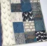 LAST ONES Quilt Kit, Woodland Boy Rustic Buffalo Plaid, Twin Quilt Kit, Gift for Him