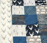 LAST ONES Quilt Kit, Woodland Boy Rustic Buffalo Plaid, Twin Quilt Kit, Gift for Him
