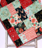 Quilt Kit, Woodland Fusion Art Gallery Fabrics Baby Quilt Kit, Throw Quilt Kit, Twin Quilt Kit Deer