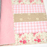 Quilt Kits for Beginners, Farmhouse Plaid, Pink Vintage Floral, Projects for you to Make, Baby or Toddler, Floral Gift