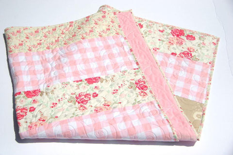 Vintage Gingham Floral Applique Rocking Horse Patchwork Baby Quilt 41 –  Shop Thrift World