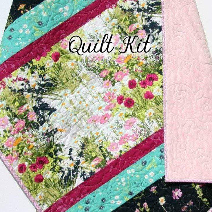 Kristin Blandford Designs Baby Quilt Kit Quilting Kit for Girl, Floral Fabrics, Modern Pattern, Soft Minky, Beginner Sewing Project, Baby Girl Toddler Modern, Shower Gift Ideas, DIY