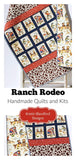Kristin Blandford Designs Baby Quilt Kit Ranch Rodeo Baby Quilt Kit, Panel Quick Easy Beginner Sewing Project Western Roundup Boy Nursery Bedding Decor Make Yourself DIY Quilting