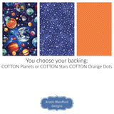 Kristin Blandford Designs Baby Quilt Kit Space Quilt Kit, Baby Blanket Panel, Quick Easy, Quilting Project, DIY Sewing, Out of this World, Planets Sun Moon Science