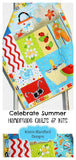 Kristin Blandford Designs Baby Quilt Kit Summer Quilt Kit, Wall Hanging, Quilting Panel Fabrics, Faux Patchwork Sewing, Make Yourself DIY, Beginner Patterns, Ladybug Flip Flops Bird