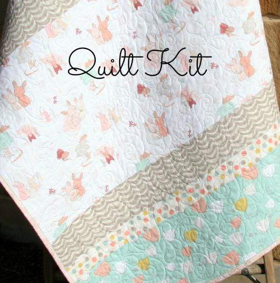 The Littlest Quilt Kit, Striped Bunny Blanket Project, Quilting Ideas Simple