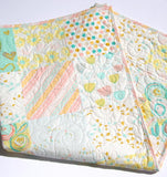 LAST ONES Watercolor Floral Quilt Kit, Nursery Crib Blanket, DIY