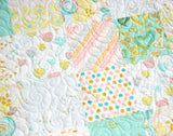 LAST ONES Watercolor Floral Quilt Kit, Nursery Crib Blanket, DIY