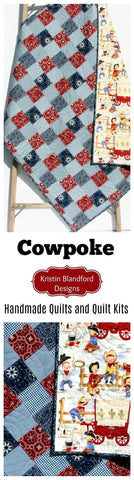 Bandana Patchwork Quilt Fabric - Sold by the Half Yard - Little Cowpokes -  Michael Miller Fabrics - CX1703-REDX-D