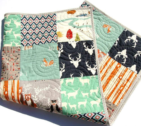 Woodland Baby Quilt Kit - Jaded Spade Creations