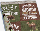 Kristin Blandford Designs Baby Quilt Kit Woodland Quilt Kit, Forest Animals Panel, Nursery Crib Sewing Blanket, Elk Bear Quilting DIY Project Simple Quick Easy Woods Outdoor