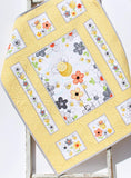 Kristin Blandford Designs Baby Quilt Kits Baby Quilt Kit Sweet Bees Bedding Panel Stripe Quick Beginner Project Fabrics Bundle Set Baby Nursery Bedding DIY Bees Gender Neutral Yellow