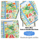 Farm Quilt Kit for Beginners Quick Easy Simple Panel Baby Blanket Project