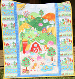 Farm Quilt Kit for Beginners Quick Easy Simple Panel Baby Blanket Project