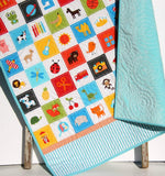 I Spy Quilt Kit for Boys, Panel Beginner Project, Sewing Ideas, Simple Quick and Easy Quilting, Animals Sports, Kids Blanket Kit Soft Minky