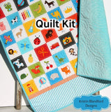 I Spy Quilt Kit for Boys, Panel Beginner Project, Sewing Ideas, Simple Quick and Easy Quilting, Animals Sports, Kids Blanket Kit Soft Minky