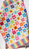 I Spy Quilt Kit for Girls, Panel Beginner Project, Sewing Ideas, Simple Quick and Easy Quilting, Animals Sports, Kids Blanket Kit Soft Minky