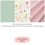 Kristin Blandford Designs Baby Quilt Kits LAST ONES Patchwork Quilt Kit, Cactus Girl Floral Nursery Bedding, Simple Easy Beginner DIY Do It YourselfQuilt to Make Yourself, Trendy Succulents