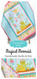 Kristin Blandford Designs Baby Quilt Kits Mermaid Quilt Kit Girl Nautical Panel Quick Simple Beginner Project Fish Ocean Sea Seahorse Pink Aqua Girl Newborn Baby Gift Blanket