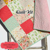 LAST ONES Patchwork Quilt Kit, Cactus Girl Floral Nursery Bedding, Simple Easy Beginner DIY Do It YourselfQuilt to Make Yourself, Trendy Succulents