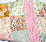 LAST ONES Patchwork Quilt Kit, Cactus Girl Floral Nursery Bedding, Simple Easy Beginner DIY Do It YourselfQuilt to Make Yourself, Trendy Succulents