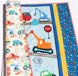 Kristin Blandford Designs Baby Quilt Kits Quilt Kit, Construction Baby Boy Panel Quick Easy Fun Beginner Roadwork Ahead Sewing Project Quilting Ideas Newborn Gifts Cranes Dump Trucks