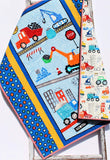 Kristin Blandford Designs Baby Quilt Kits Quilt Kit, Construction Baby Boy Panel Quick Easy Fun Beginner Roadwork Ahead Sewing Project Quilting Ideas Newborn Gifts Cranes Dump Trucks