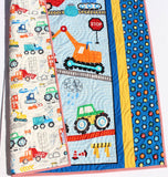 Kristin Blandford Designs Baby Quilt Kits Quilt Kit, Construction Baby Boy Panel Quick Easy Fun Beginner Roadwork Ahead Sewing Project Quilting Ideas Newborn Gifts Cranes Dump Trucks